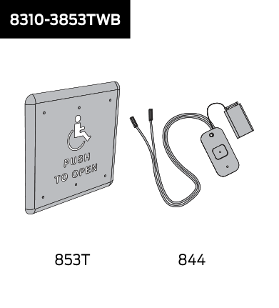 lcn 8310 3853twb – actuator, bollard mount kit