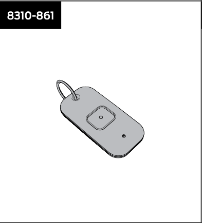 lcn 8310 861 – handheld transmitter, 1 button, 433 mhz