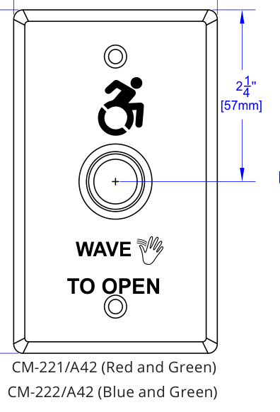 camden cm 222/a42 – valuewave™ touchless switch, single gang,