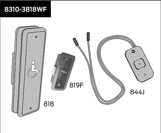lcn 8310 3818wf – flush mount kit