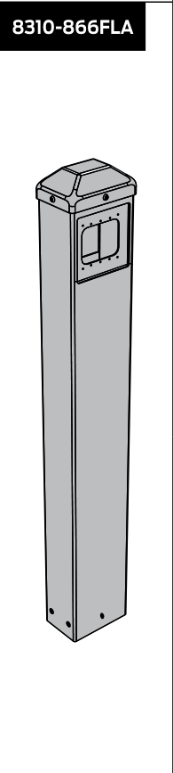 lcn 8310 866fla – bollard post, flange mount
