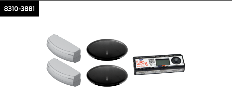 lcn 8310 3881 – single door package: (1) activation sensor + (2) safety sensors, ansi .10 monitoring
