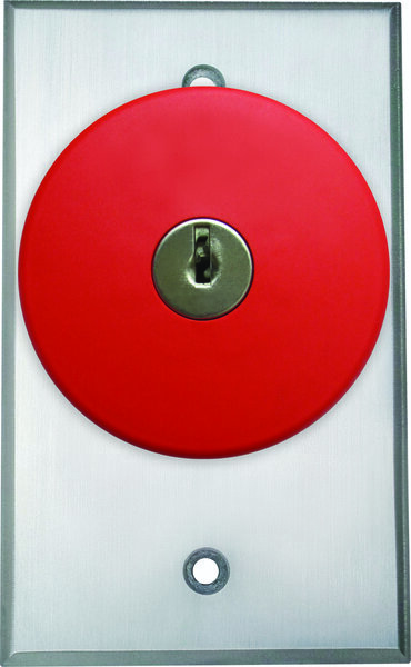 camden cm 6040 – red, push to lock, key to release, n/c, maintained