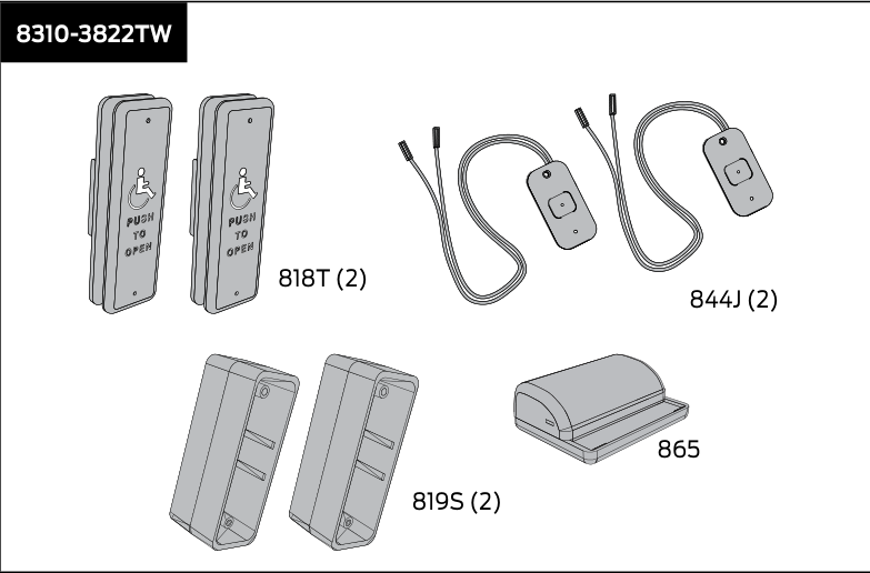 lcn 8310 3822tw – surface mount kit