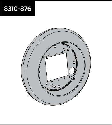 lcn 8310 876 – 6in round tapered stainless escutcheon