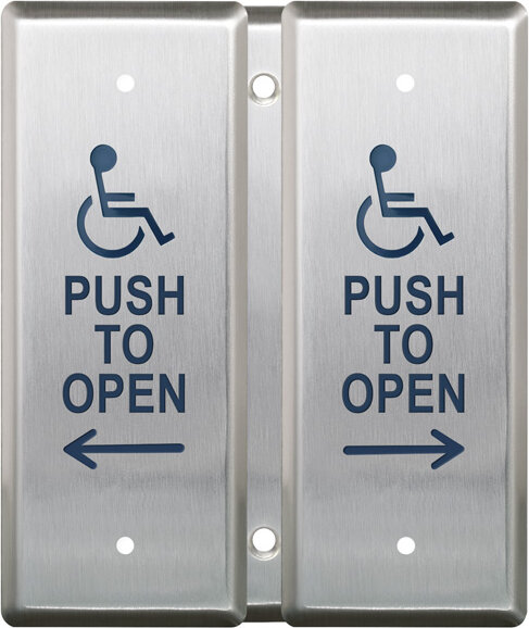 camden cm 2520 – double gang vestibule push plate switch