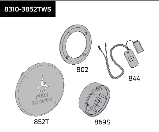 lcn 8310 3852tws – surface mount kit