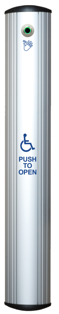 camden cm 7536vr – 36″ x 6″ column™ aluminum push plate switch with hands free sensor, anodized clear finish