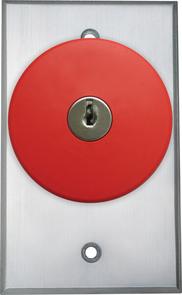 camden cm 6050 – red,push to lock, key to release n/o & n/c, maintained