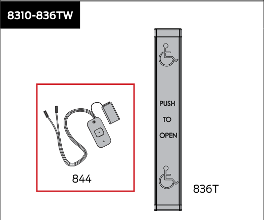 lcn 8310 836tw – touchless actuator, wireless