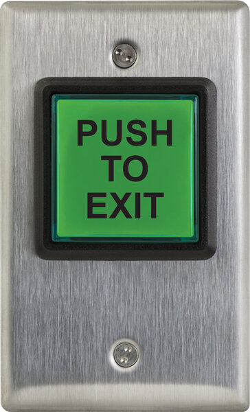 cm 30ee at – cm 30ee/at: 2″ sq. led illuminated exit switch, w/ timer