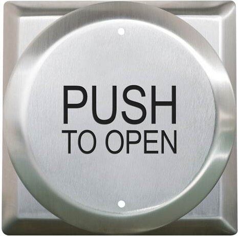 camden cm 41 – 4 1/2″ round push plate switch with square back plate