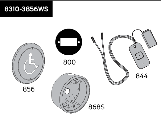 lcn 8310 3856ws – flush mount kit