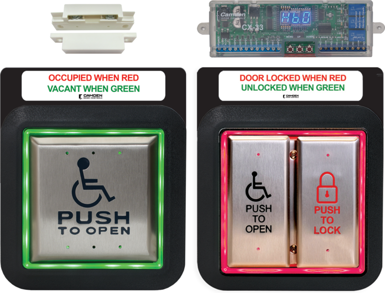 camden cx wc13axfm – flush mount combo illuminated push plate system
