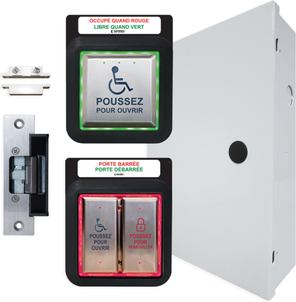 camden cx wc13axfm psf – flush mount combo illuminated push plate system french