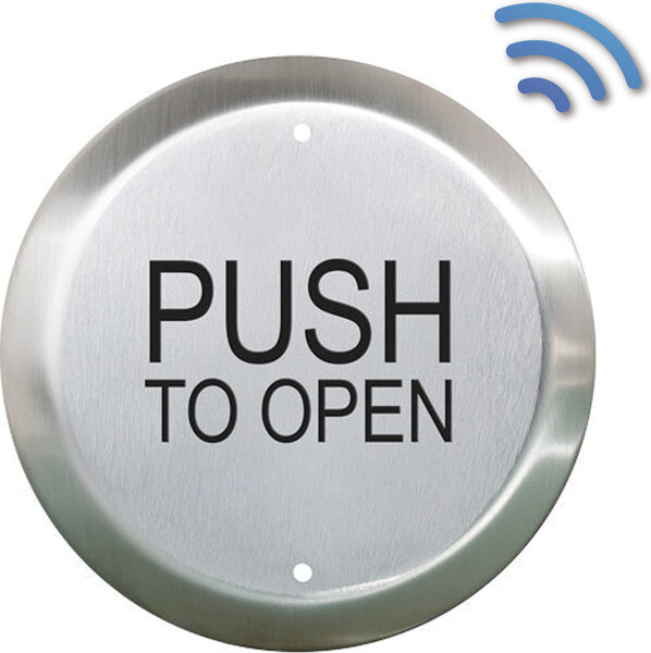 camden cm 60k – 6″ stainless steel round push plate switch