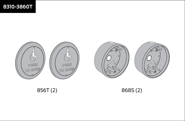 lcn 8310 3860t – surface mount kit