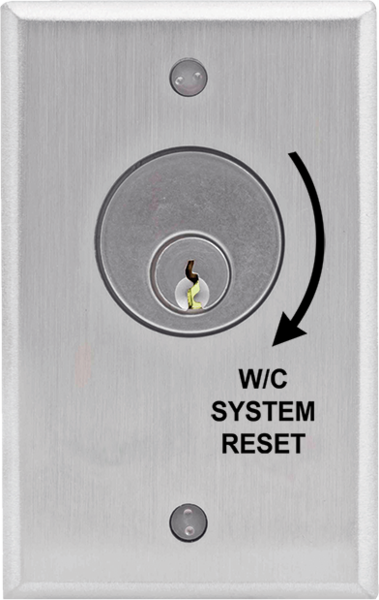 camden cm 1205/14 60kd – key switch, single gang ss, spst momentary, nc,w/