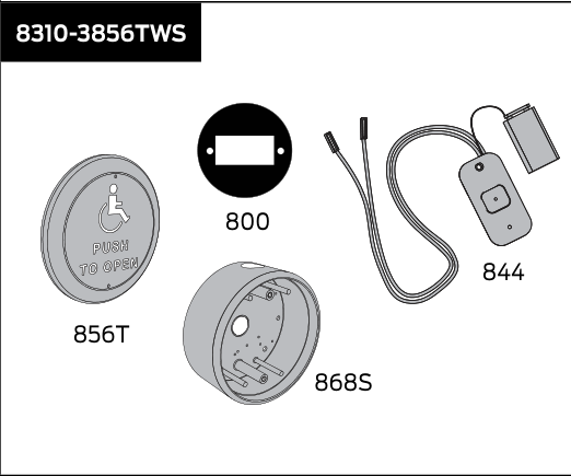 lcn 8310 3856tws – flush mount kit