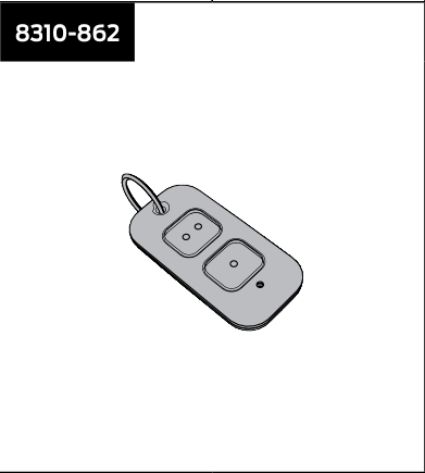 lcn 8310 862 – handheld transmitter, 2 button, 433 mhz