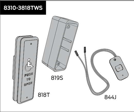 lcn 8310 3818tws – flush mount kit