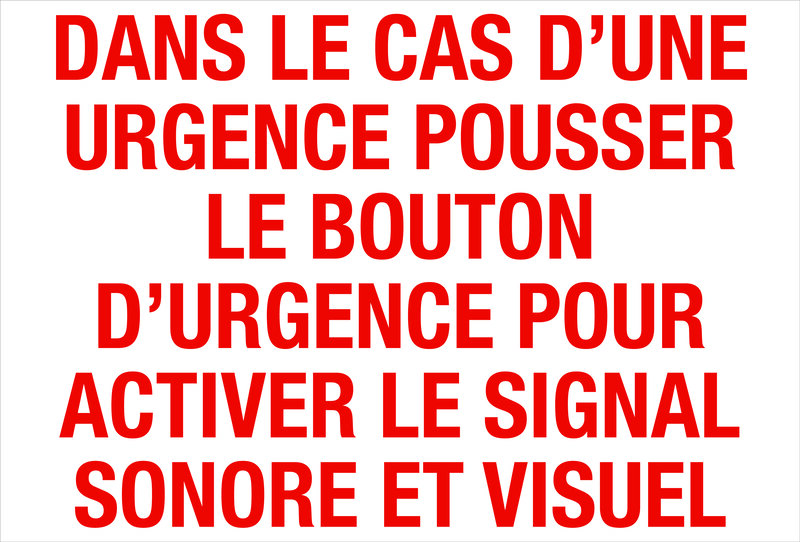 camden cm se21f – french, solid white sign, 12.5″ x 8.5″ (317.5mm x 216mm)