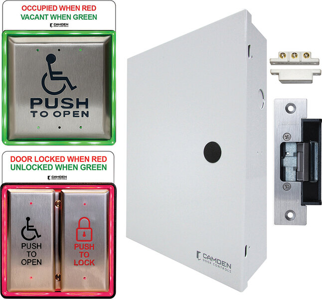 camden cx wc13axsm ps – surface mount combo illuminated push plate system