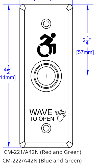 camden cm 221/a42n – valuewave™ touchless switch, narrow (jamb),