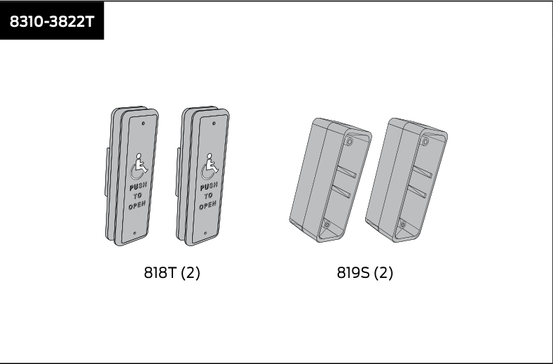 lcn 8310 3822t – surface mount kit