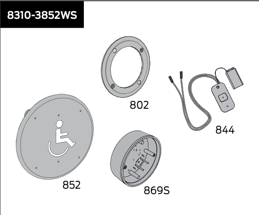 lcn 8310 3852ws – surface mount kit