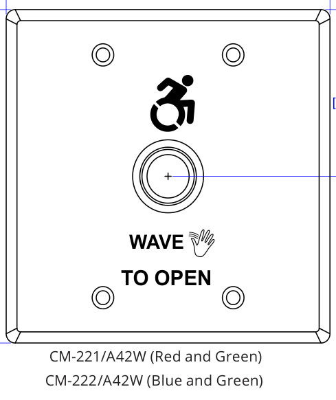camden cm 221/a42w – valuewave™ touchless switch, double gang,