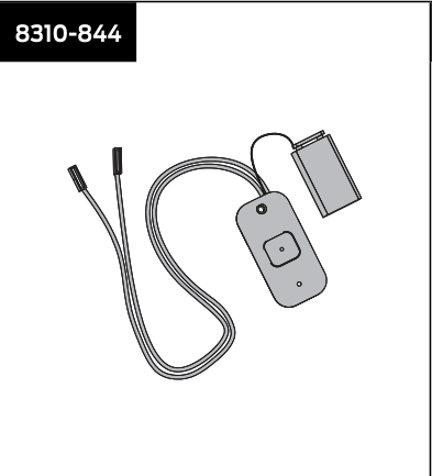 lcn 8310 844 – wall mount transmitter kit, 1 button, 9v (wire leads)