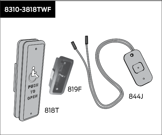 lcn 8310 3818twf – flush mount kit