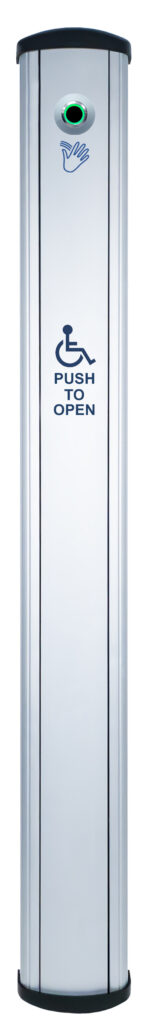 camden cm 7436vr – 36″ x 4.5″ column™ aluminum push plate switch with hands free sensor, anodized clear finish