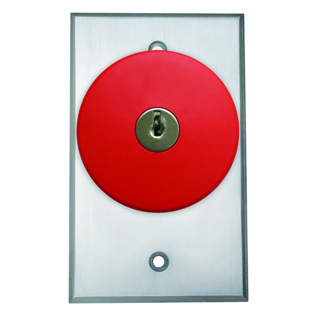 camden cm 6030 – red,push to lock, key to release, n/o, maintained