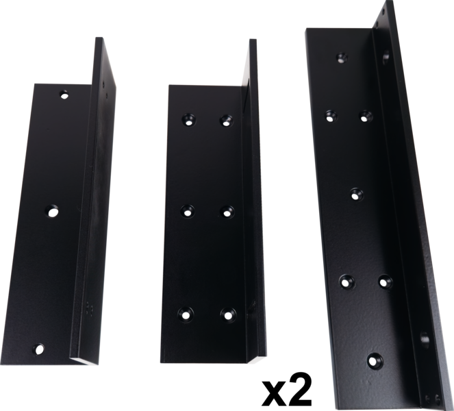 camden cx ma0613d bk – l & z bracket for double door 600lb mag lock, all black