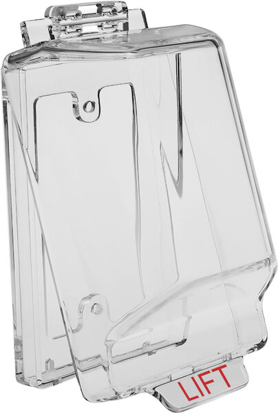 camden cm cpc1 – vandal/weather resistant clear lift cover, single gang