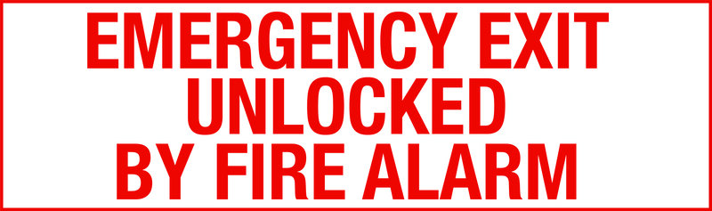 camden cx ms01/w – emergency exit sign, white mylar